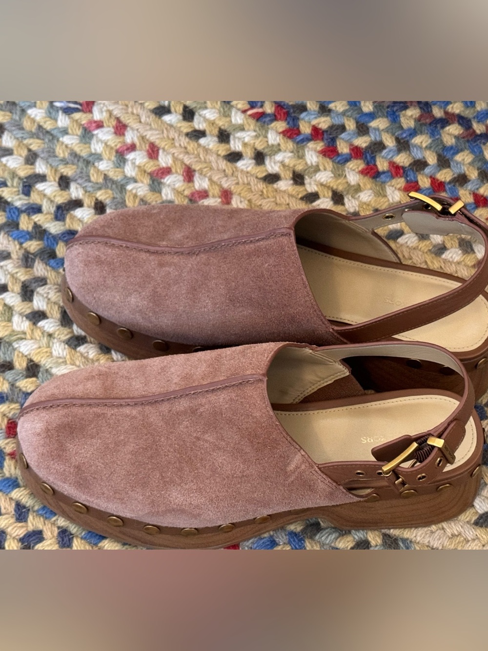 Michael Kors Tan Suede Slingback Clogs